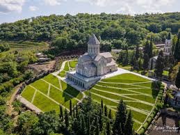 Bodbe Monastery in Kakheti Georgia surrounded by nature near Sighnaghi on Kakheti tour from Tbilisi