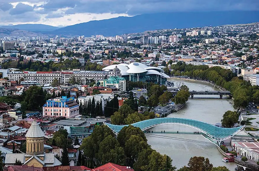 View of Tbilisi city for car rental in Georgia