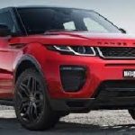 Front view of Land Rover Evoque 2016 SUV for rent in Tbilisi, Georgia.