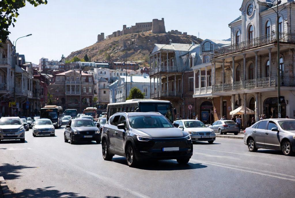 SUV rental in Tbilisi – premium Toyota Prado for city driving in Georgia