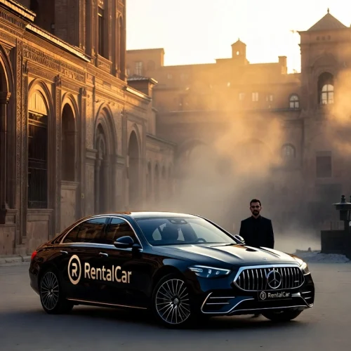 Private driver service in Georgia with professional chauffeur and comfortable car for tourist transportation